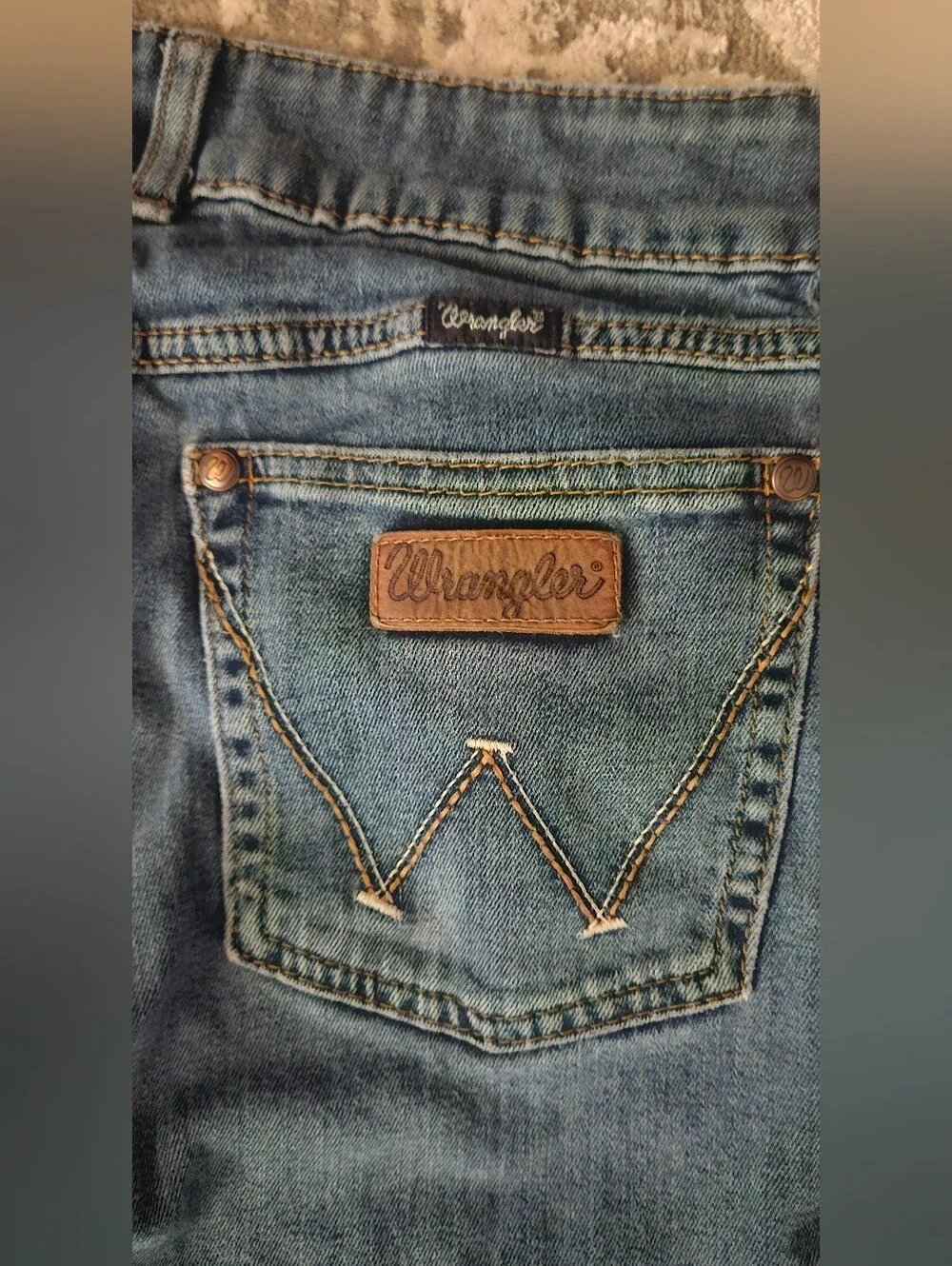 Wranglers Womens Blue Wide-Leg Flare Jeans Size 4